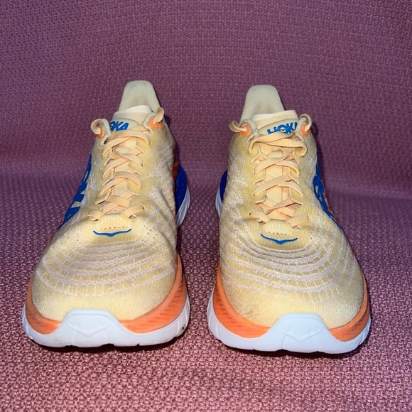Hoka One One Mach 5 Running Shoes men’s size 8.5 Orange Blue - Picture 5 of 9